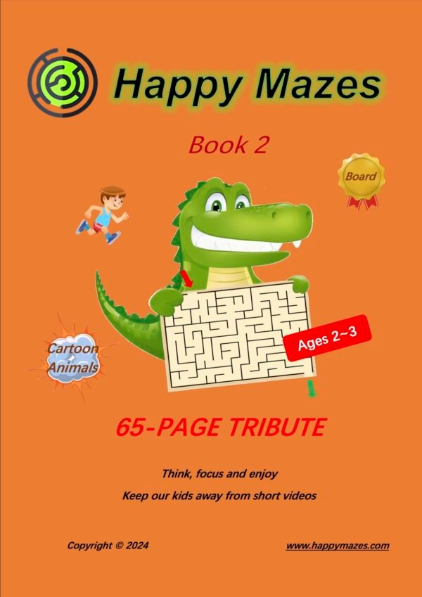 cover image of colorful cartoon animal board mazes